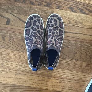 Rothy's Leopard Print Sneakers - Brown and Black